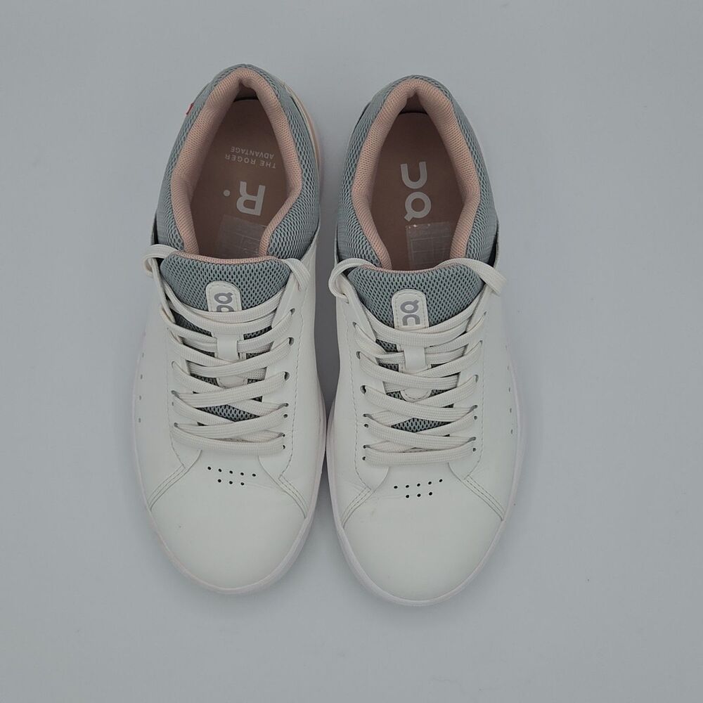 On Cloud The Roger Advantage White Rose Pink Grey Women's Running Shoes Size 7 - Picture 4 of 8